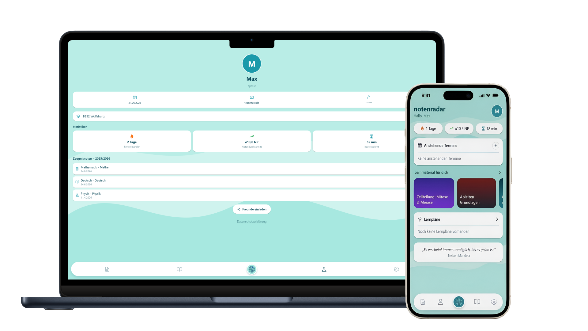 notenradar App Mockup
